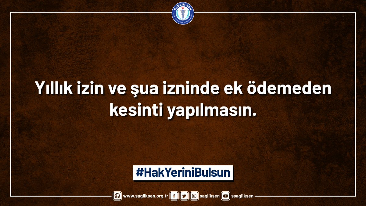 Maddi kayip olacak diye calismaya zorlanan tek bakanlik #HakYeriniBulsun