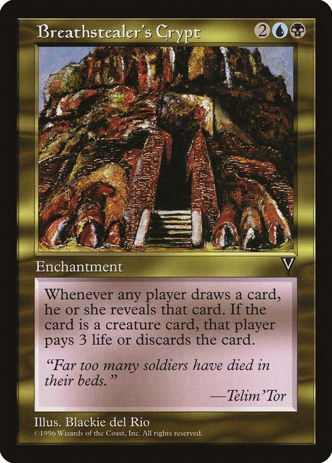 DawsonRosell's tweet photo. Another very interesting (and affordable) reserved list card that's commander legal. 
With it you can -
Punish creature heavy decks
Punish extra card draw (and maybe force some extra card draw)
Get your creatures in the graveyard easily. https://t.co/6ngl2yNjAM