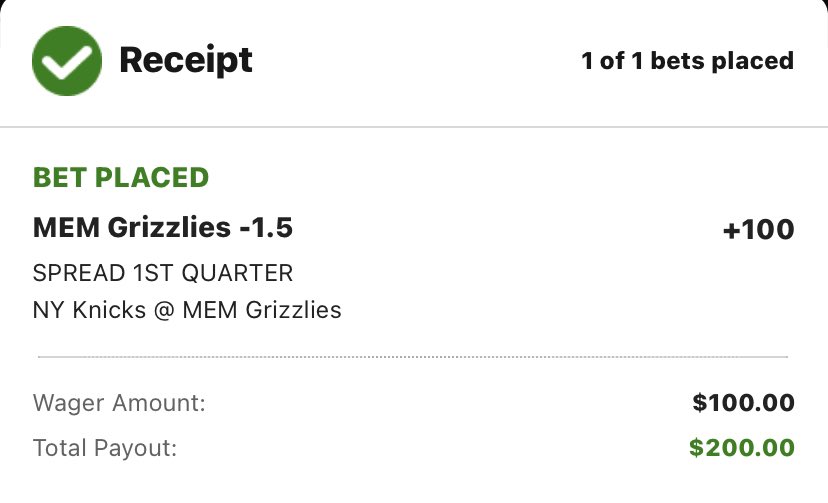 Grizz1stQSpread's tweet photo. The day is finally here and we are locked in with first bet of the season at plus money! Let’s go GRIZZ!! https://t.co/xNlSq8na3s