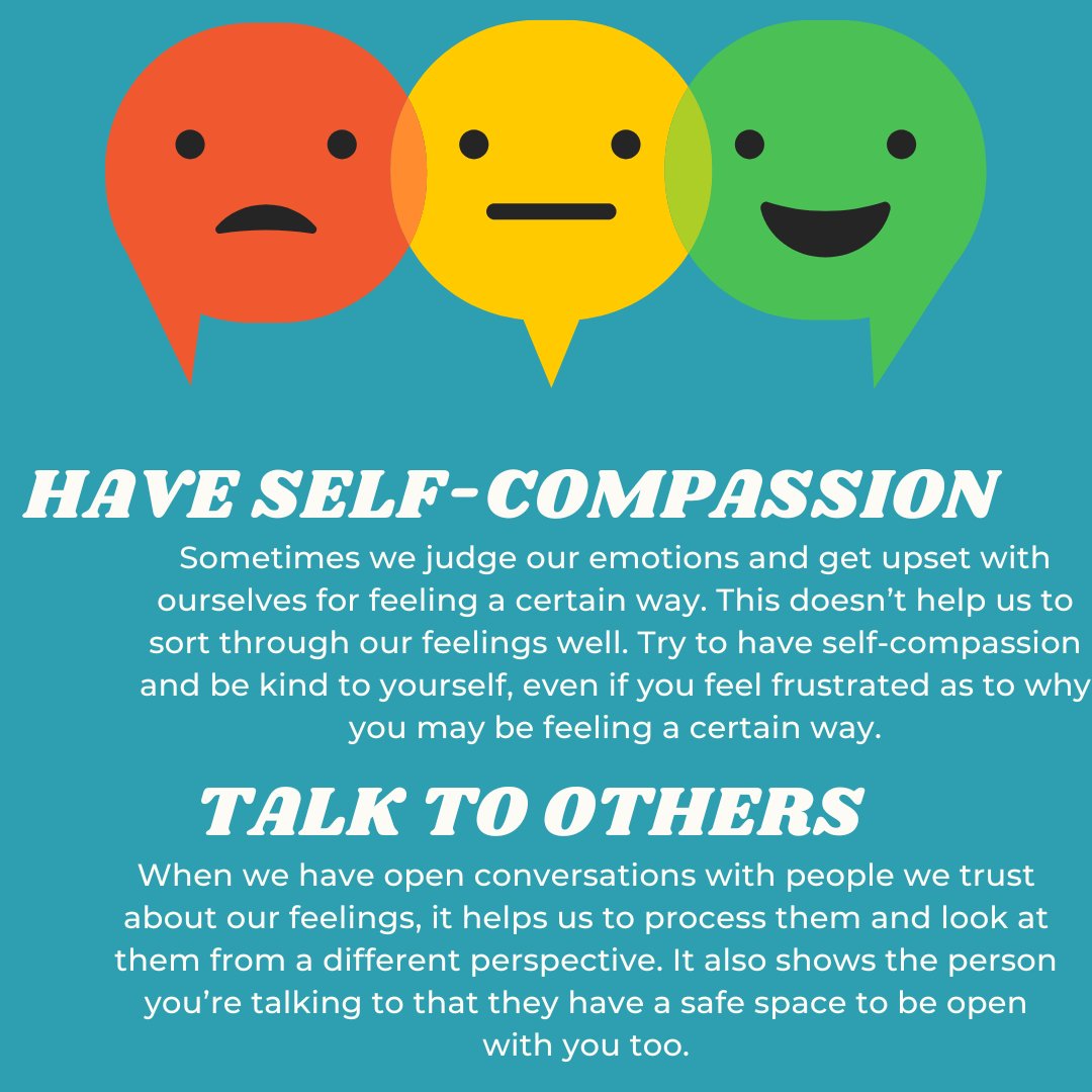 If we try to block negative #emotions all the time, our self-consciousness will likely use harsh and critical language to discourage those feelings. This self-talk restrains our feelings and generates new emotions of feeling hurt by our inner selves.