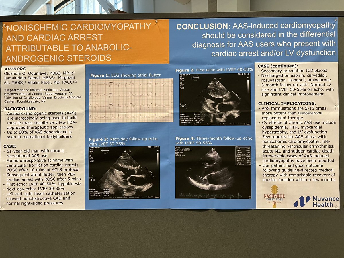 Olushola_OO's tweet photo. Excited to be presenting on cardiomyopathy at #CHEST2022 @accpchest @ACCinTouch @ABCardio1 #IMCardio https://t.co/CGfeA96WLQ