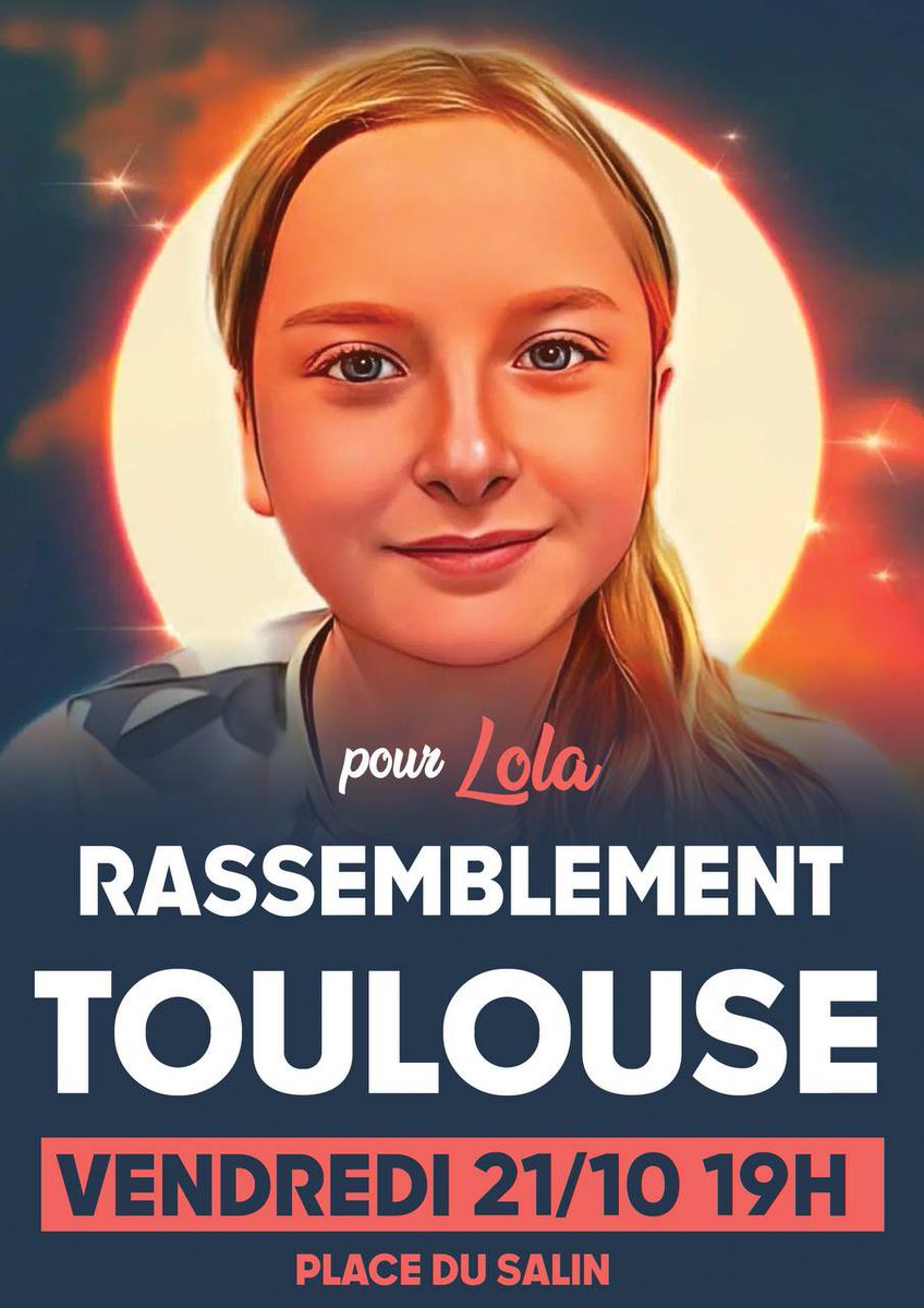ArthurCottrel's tweet photo. ⚠️ ATTENTION CHANGEMENT DE LIEU EN LIEN AVEC LA PRÉFECTURE

📍VENDREDI 19h PLACE DU SALIN

#Lola
#ManifPourLola 
#JusticePourLola
#ProtegeonsNosEnfants https://t.co/MjVWQcDB6k