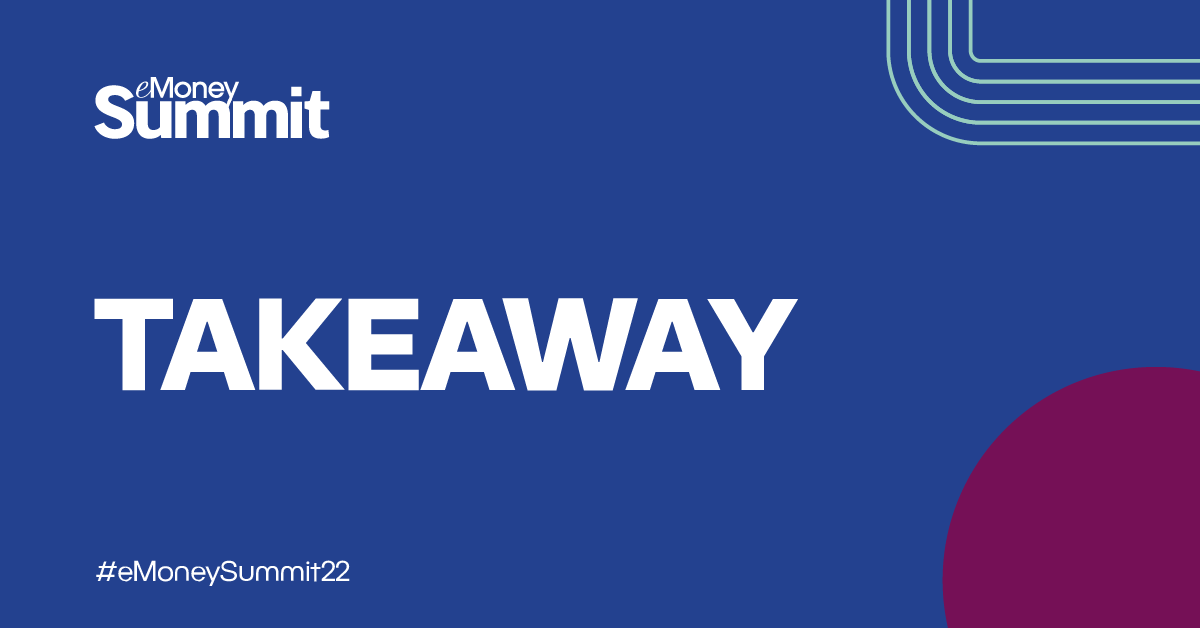 eMoneyAdvisor's tweet photo. ๐ฃ From breakout sessions to panel discussions, what are the actionable items you can do now to bridge the gap between your services and expertise and the expectations of your clients?
๐ Share your takeaways with us in the comments section. #eMoneySummit22 https://t.co/a6u7qcPzDb