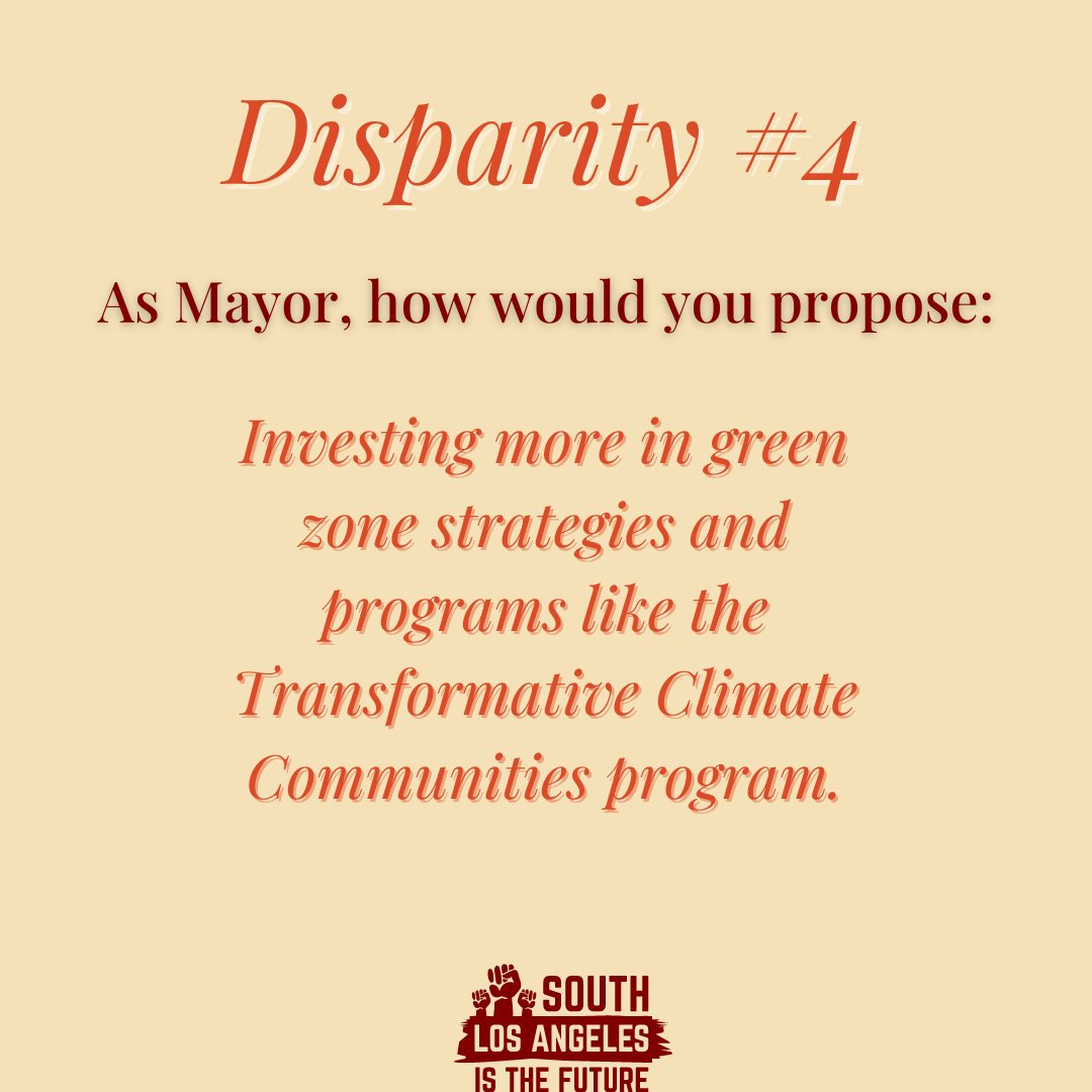 We are tired of not being able to live in a healthy, clean environment. Instead we are left behind to create our own solutions to live a just and equitable life. Go to SouthLAistheFuture.org #DriversofDisparity #SouthLAIsTheFuture #LAMayoralCandidate