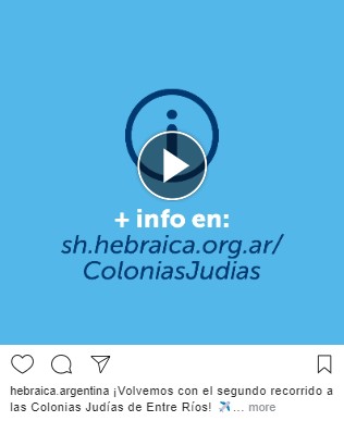 ¡Volvemos con el segundo recorrido a las Colonias Judías de Entre Ríos! ✈️
Un viaje a lo más profundo de nuestras raíces..
inscripción: sh.hebraica.org.ar/ColoniasJudias
