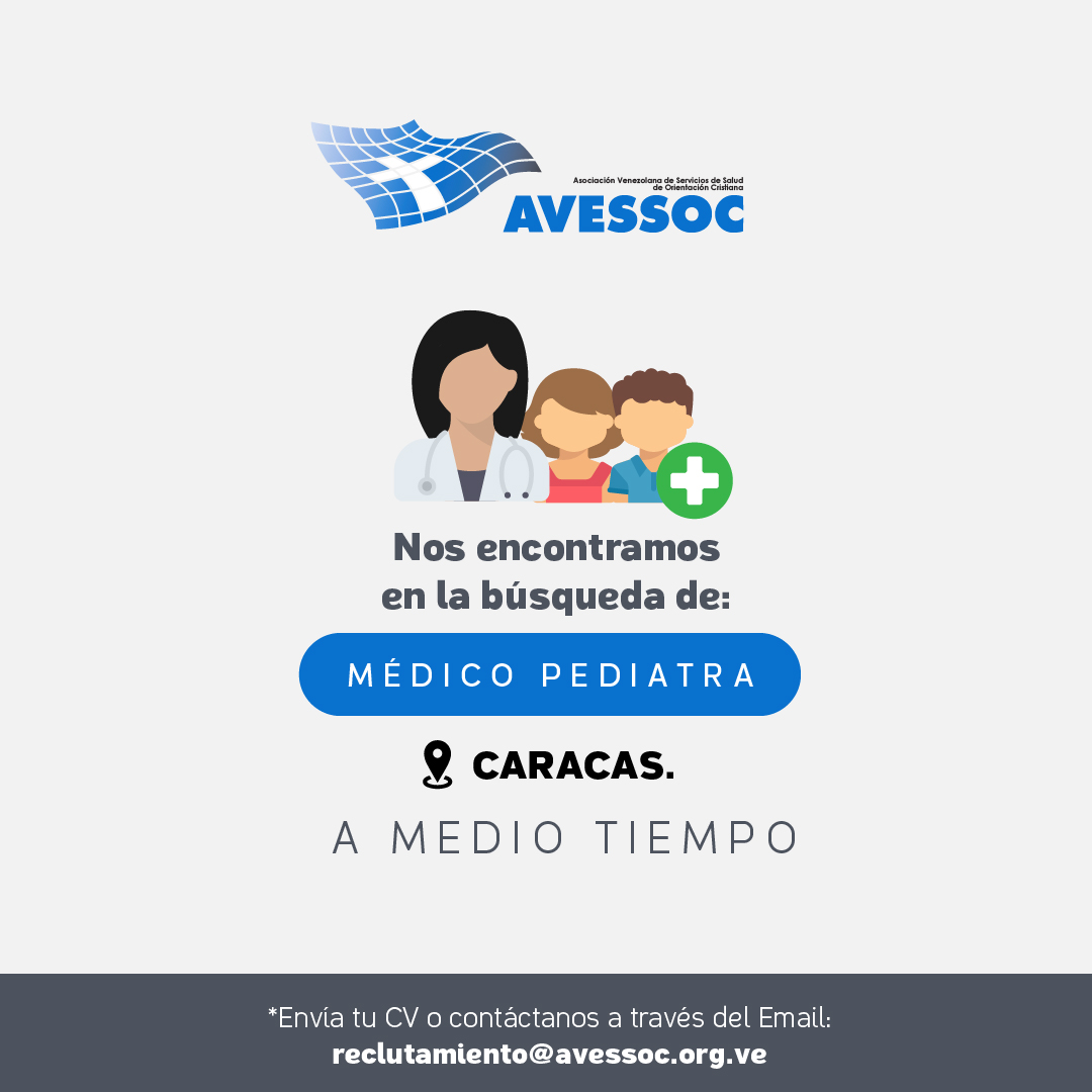 avessoc's tweet photo. ¡Tenemos vacantes abiertas en el área de la salud! 

Revisa aquí las oportunidades laborales y envía tu CV a reclutamiento@avessoc.org.ve indicando la vacante a la que te postulas. 

#Salud #empleocaracas https://t.co/Cx0KBbPi9X