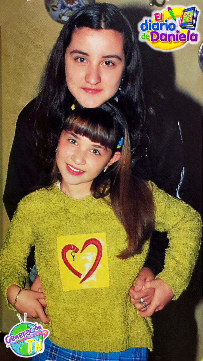 GeneracionTN's tweet photo. Una de las hermanas de la @DannyLujan siempre la acompañaba y llevaba a las grabaciones de la telenovela “El diario de Daniela” cuando su mami no podía llevarla... 😉

¿Sabes el nombre de esta hermana mayor de Danny y cuantos años le lleva? 🤔

#EsteEsTuEspacioTuLugar 📺 https://t.co/Hy0D8DRl61