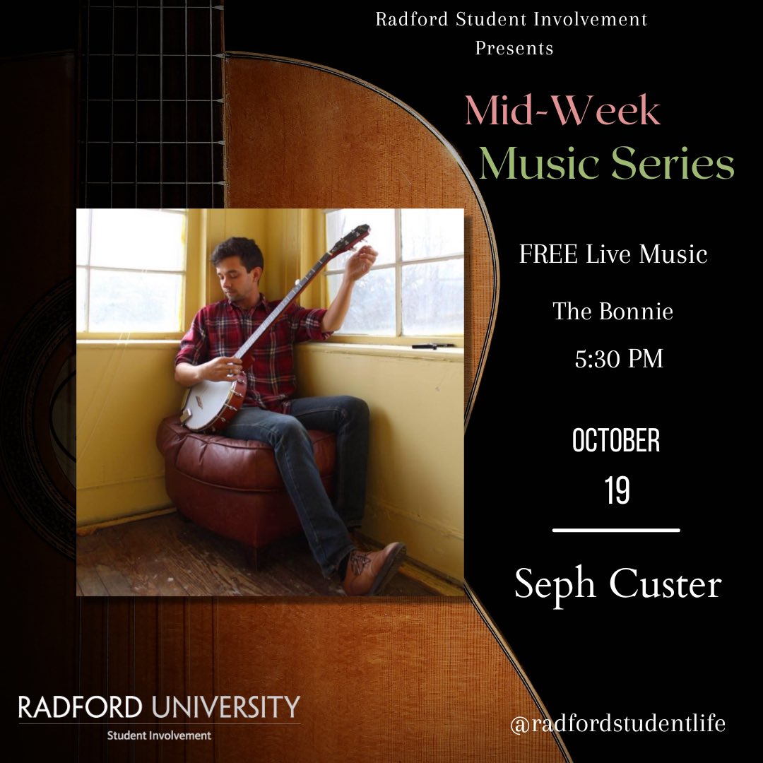 Seph Custer is a local legend in Southwest Virginia and is rapidly gaining more notoriety, so don’t miss tonight’s performance 🎶