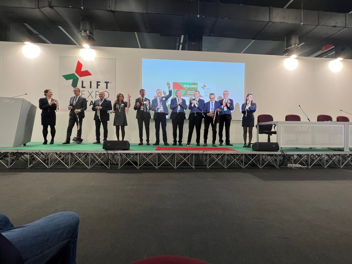 ElevatorWorld's tweet photo. #ELEVATORWORLD says #Ciao! from Day One of #LiftExpoItalia, where we are among #exhibitors like @Garaventalift, #AlbertoSassi, @relayr_iot and #TAKConsulting at the @MiCoMilano in #Milan, #Italy. Stop by and say hi! https://t.co/aMok6LrlWG
