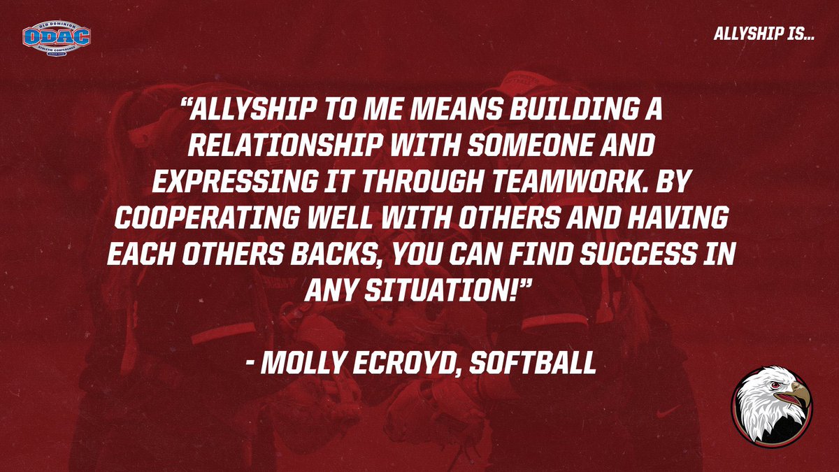 BridgewaterSAAC's tweet photo. It’s Day 2 of the #NCAAInclusion social media campaign

Today’s theme: Allyship

@odacathletics https://t.co/0y38Lb0vvB