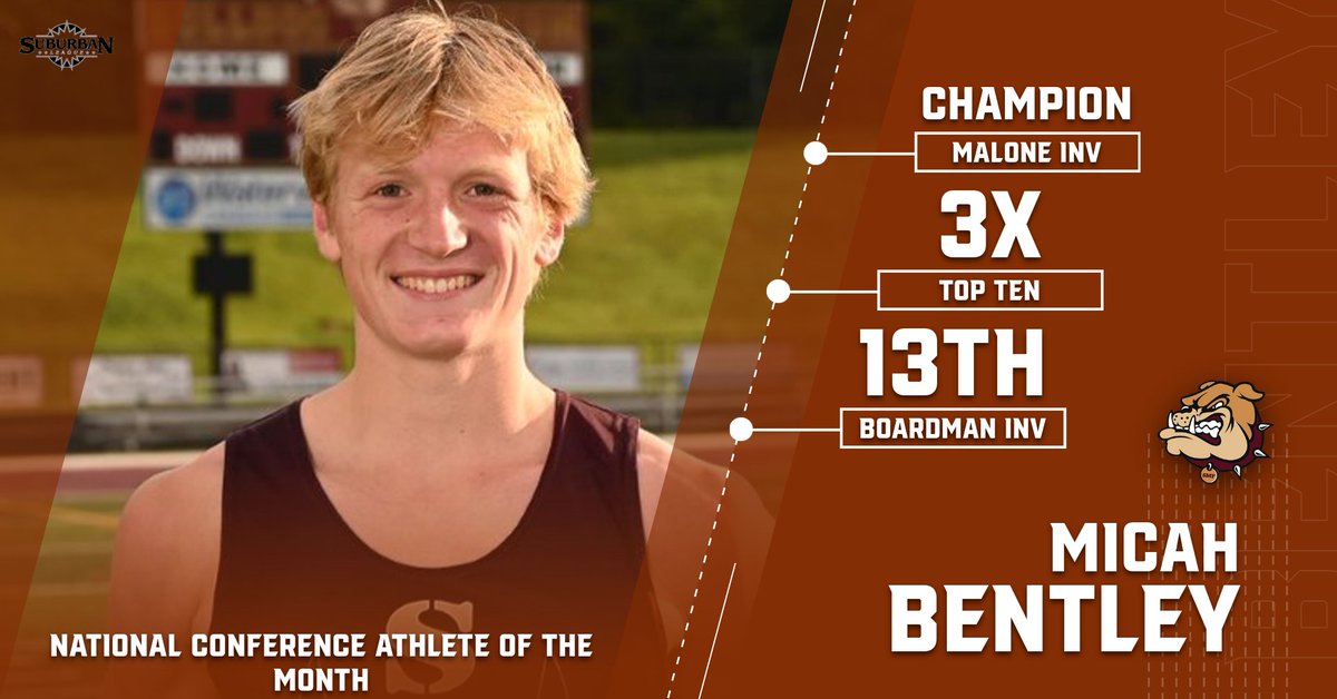 Congratulations to Micah Bentley-- Boys Cross Country National Conference Athlete of the Month in September! <a href="/SMFSports/">SMFSports</a>