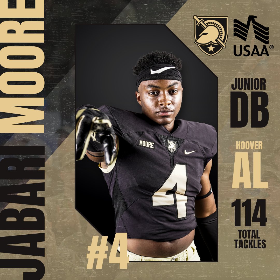 🚨INTRODUCING JABARI MOORE🚨⁠ ⁠ @JabariMoore04 is a Junior DB from Hoover, AL, who over the course of his career at West Point has totaled 114 tackles. ............................................................................ 🎟️: CommandersClassic.com