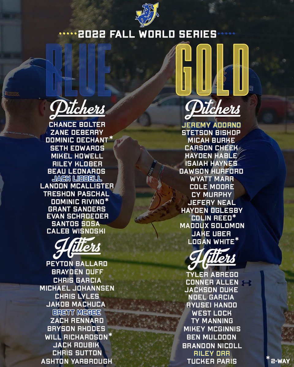 Come on out to Walker Stadium at Goodheart Field for a weekend full of <a href="/SAUBaseball/">Mulerider Baseball</a>! 

Jack Liddell and Brett McGee’s Blue team meets Jeremy Adorno and Riley Orr’s Gold team in game one on Friday at 6 p.m.

#Muleriders100 #GoMuleriders #LetsRide