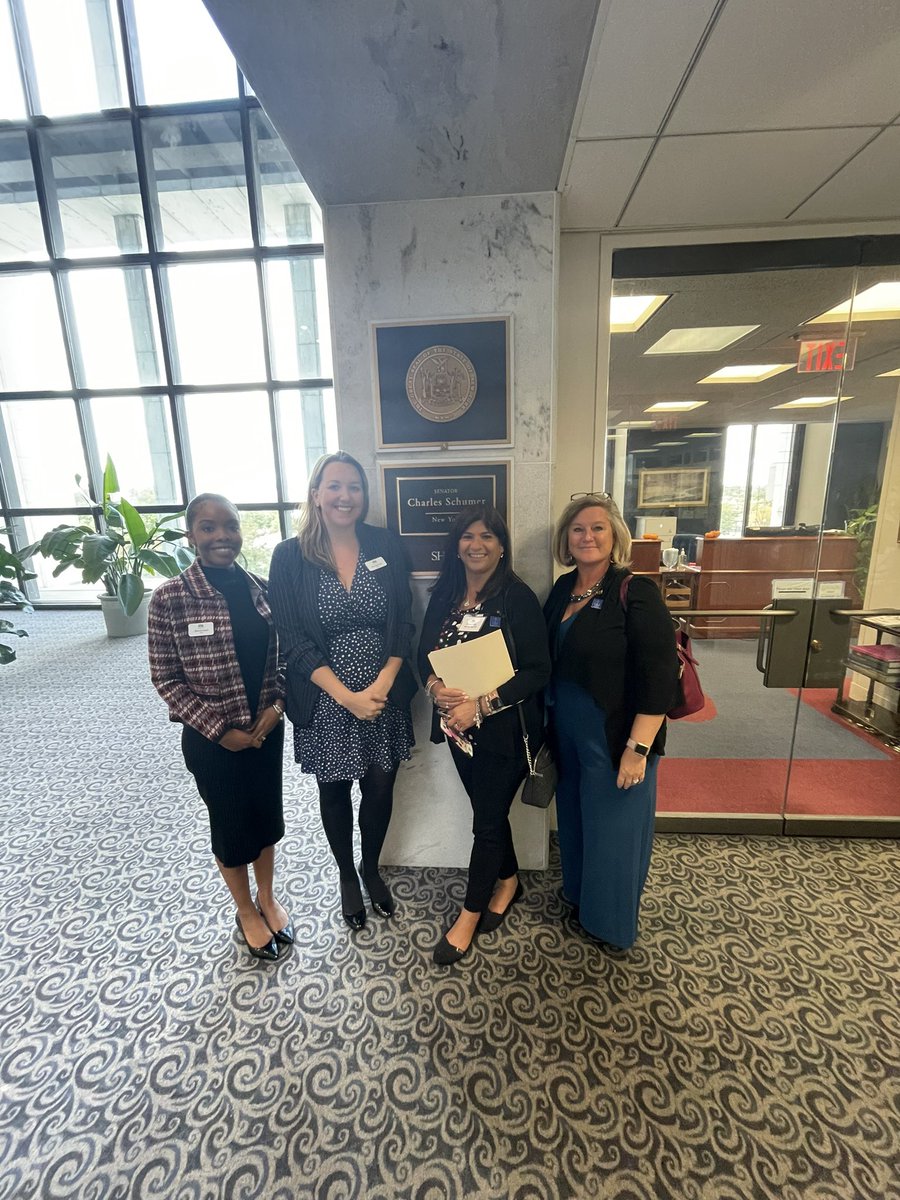 Great meetings with <a href="/SenSchumer/">Chuck Schumer</a> and <a href="/SenGillibrand/">Kirsten Gillibrand</a> on the critical need for continued universal school meals #neverstopadvocating <a href="/NYSPTAPresident/">Dana Platin, NYS PTA President</a> <a href="/NYSPTA/">NYS PTA</a> <a href="/NationalPTA/">NationalPTA</a>