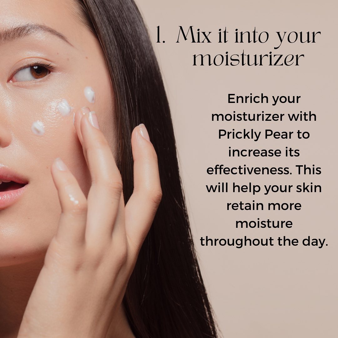 The B3 Balm Prickly Pear Oil is our multifunctional skincare holy grail! And it’s great for all skin types. Here are just a few of the ways you can incorporate it into your daily routine.  1) Mix it with your moisturizer: