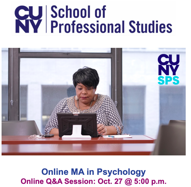 johnjayvets's tweet photo. CUNY School of Professional Studies (CUNY SPS) offers a fully online MA in Psychology for students interested in exploring the fields of Industrial/Organizational Psychology or Developmental Psychology! https://t.co/qKxdg6K36G