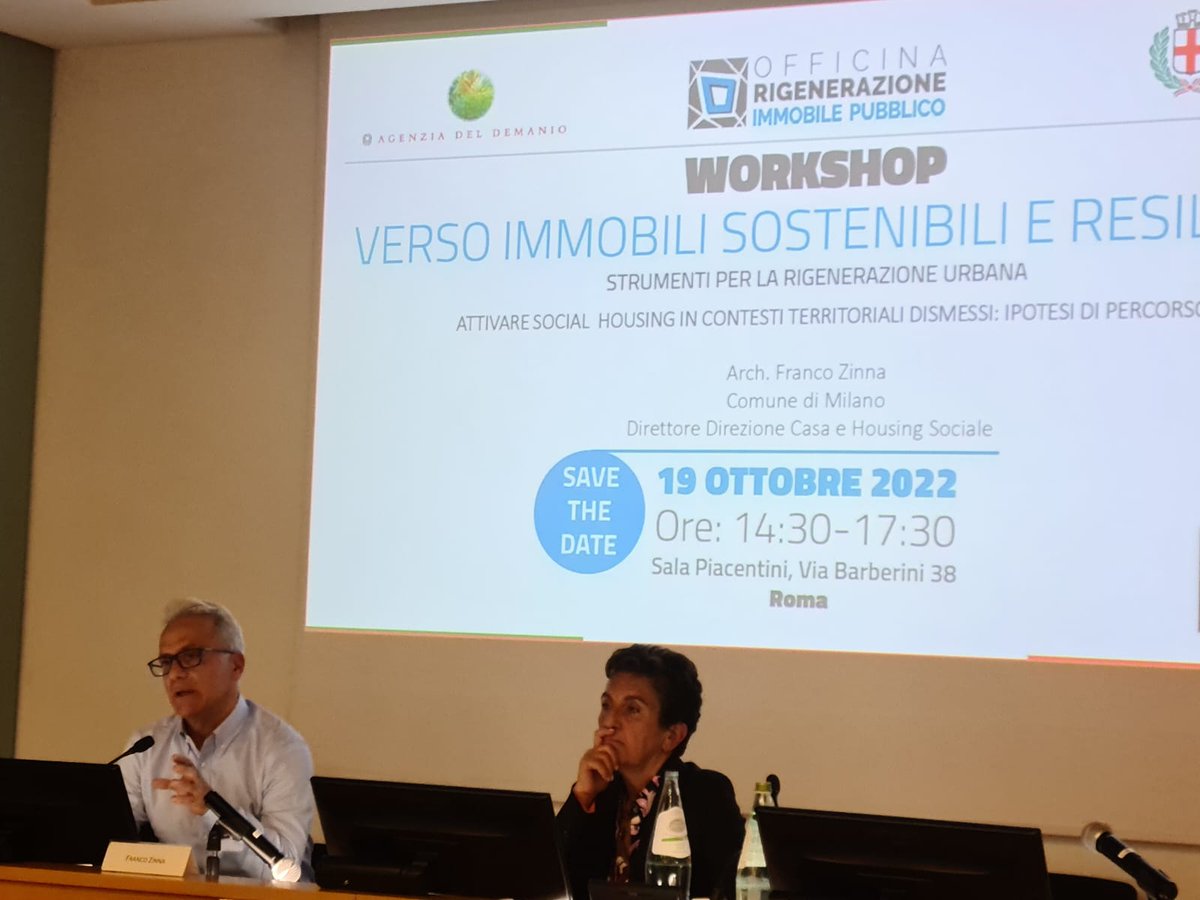 agenziademanio's tweet photo. 🏢 #workshop “Verso immobili sostenibili e resilienti: strumenti per la rigenerazione urbana”. È il II^ appuntamento dell’”Officina per la rigenerazione dell’immobile pubblico”, il laboratorio dell'innovazione avviato dall'Agenzia nell'ambito della Struttura per la Progettazione. https://t.co/vGw83d4nI2