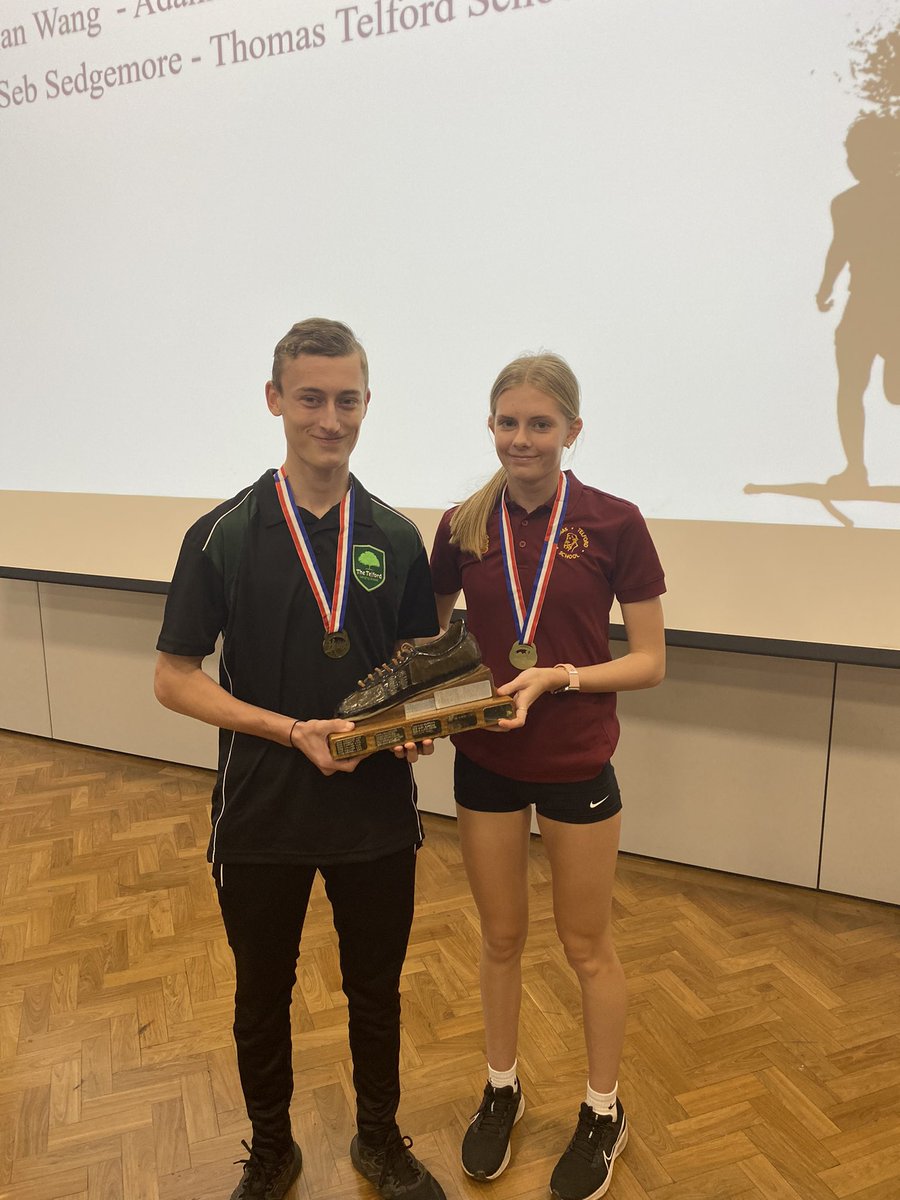 TWSSA1's tweet photo. Congratulations to both Zoe G - Thomas Telford &amp; Edward H - Telford Langley. Both winning 4/4 races in the TWSSA cross country. Deserved winners . https://t.co/mKplIgBytH