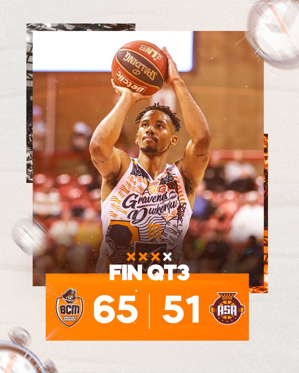 BCMBasket's tweet photo. #BCMASA | 𝐅𝐈𝐍 𝐐𝐓𝟑 🧡
Nos Maritimes ont crée l'écart dans ce quart-temps !
Maintenant il faut finir le travail ! 🔥
#TousBCM #CDFBasket https://t.co/awvmVFpADS