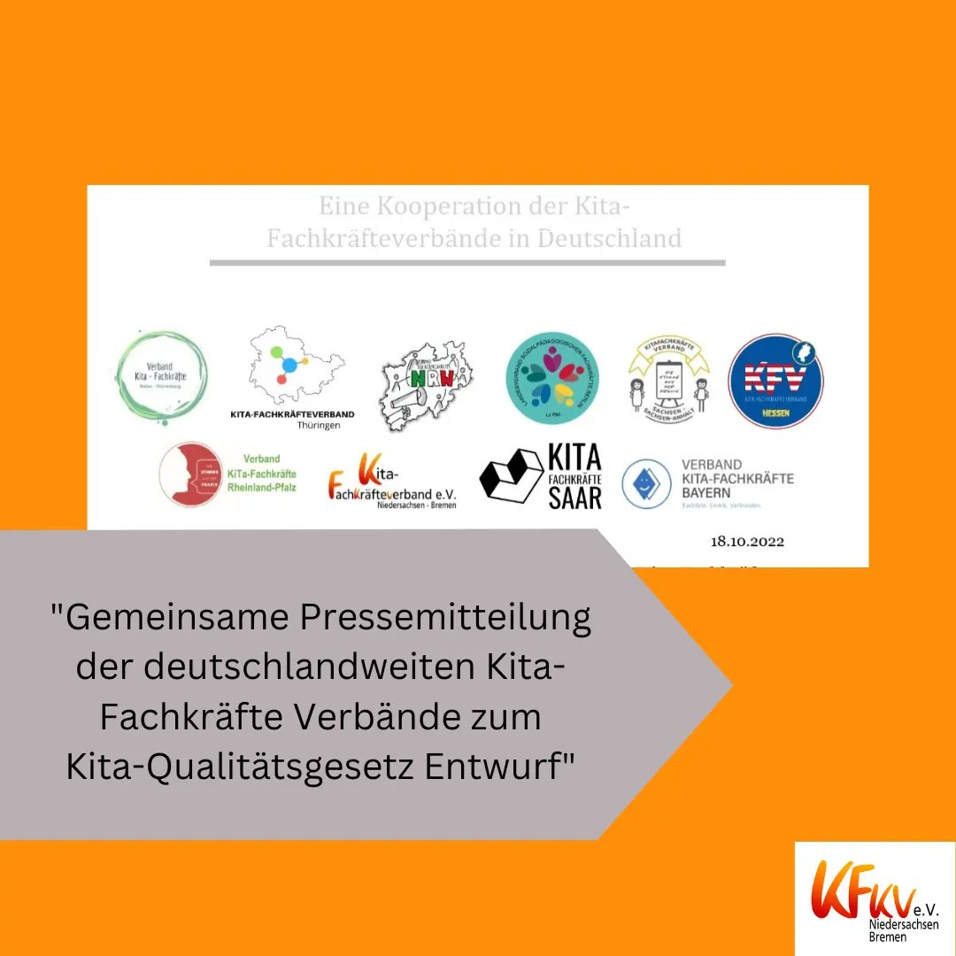 kfkv_nds_bremen's tweet photo. Kita-Fachkräfte fordern mehr Investitionen in kindgerechte Rahmenbedingungen
Die letzten Jahre haben eindrücklich gezeigt: Kitas sind wichtige Bildungseinrichtungen. In den ersten Lebensjahren werden die Grundlagen der Persönlichkeitsentwicklung und der Bildungsbiografie gelegt. https://t.co/Ghi9OWZh5K