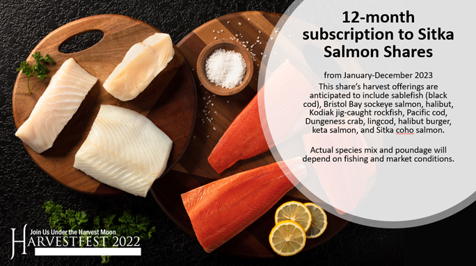 NeighborhdFP's tweet image. The Silent Auction for our annual HarvestFest dinner auction is now open! You do not need to be present to win. Check out this FEATURED items-a 12-month subscription to Sitka Salmon Shares events.readysetauction.com/.../catalog/it…
View the Auction catalogue at:  bit.ly/HFestAuction22