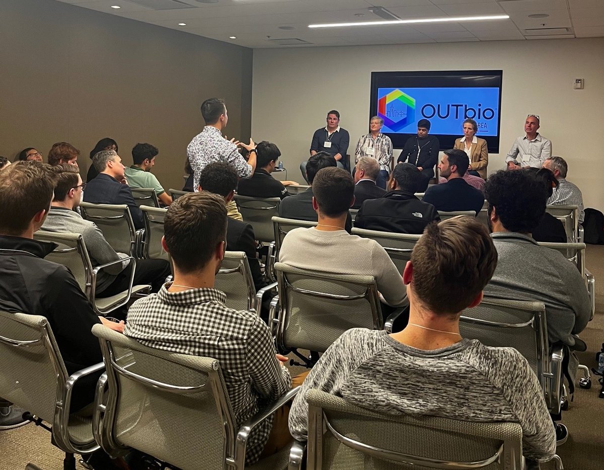 And just like that, our third event is in the books! A big thank you to our panelists and <a href="/RRAonLeadership/">Russell Reynolds Associates</a> for hosting. We were excited to mention our next initiative- a mentorship program where we are looking forward to connecting our members. #outbio #biotech #pharma #LGBTQIA