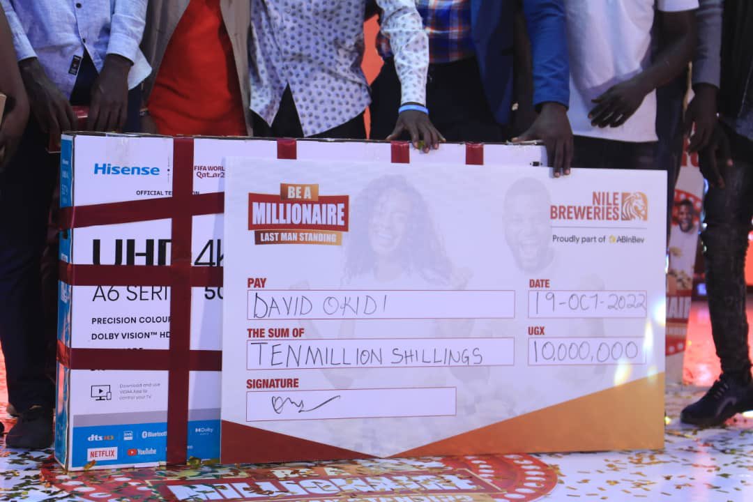 CapitalFMUganda's tweet photo. On top of the 3 million from the quiz face-offs, David Okidi takes home a grand prize of UGX 10 Million Making him the “LAST MAN STANDING” 🔥
#NBLBeAMillionaire
#BAMSn2 https://t.co/VV2wMoRiY2