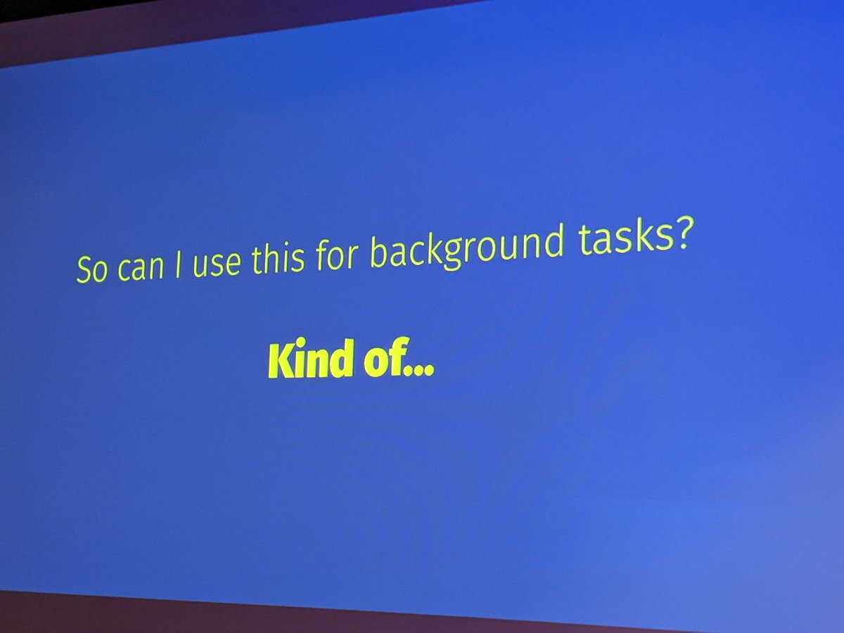 Carlton Gibson @carltongibson (@djangoproject fellow @ChatDjango co-host) is presenting the talk 'Async Django: The practical guide you've been awaiting for.' at #DjangoCon US 2022 in San Diego 🇺🇲
Very interesting talk with examples of #async in #Django ✨
CC @djangocon
#DCUS 🦀