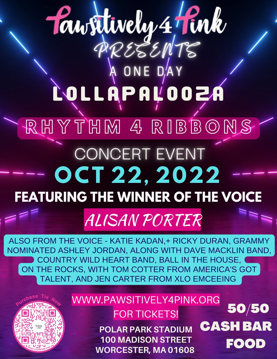 Pawsitively 4 Pink presents a One Day Lollapalooza 
tix.com/ticket-sales/p…