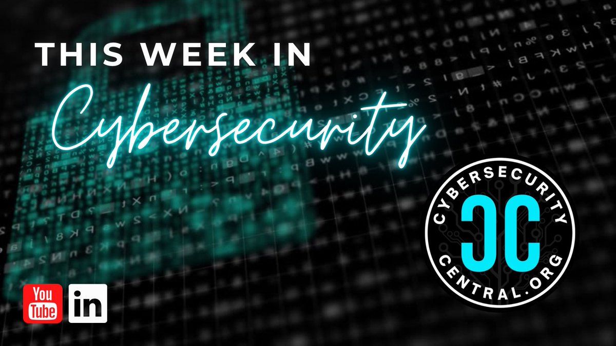 CyberSecurityCC's tweet photo. โ๏ธIn case you missed it on Monday, check out the events remaining #ThisWeekinCybersecurity with #CybersecurityCentral on LI and YouTube: https://t.co/XaPn4WjIIZ #cybersecurity #infosec #livestream #training https://t.co/Gy3LNGUfaP