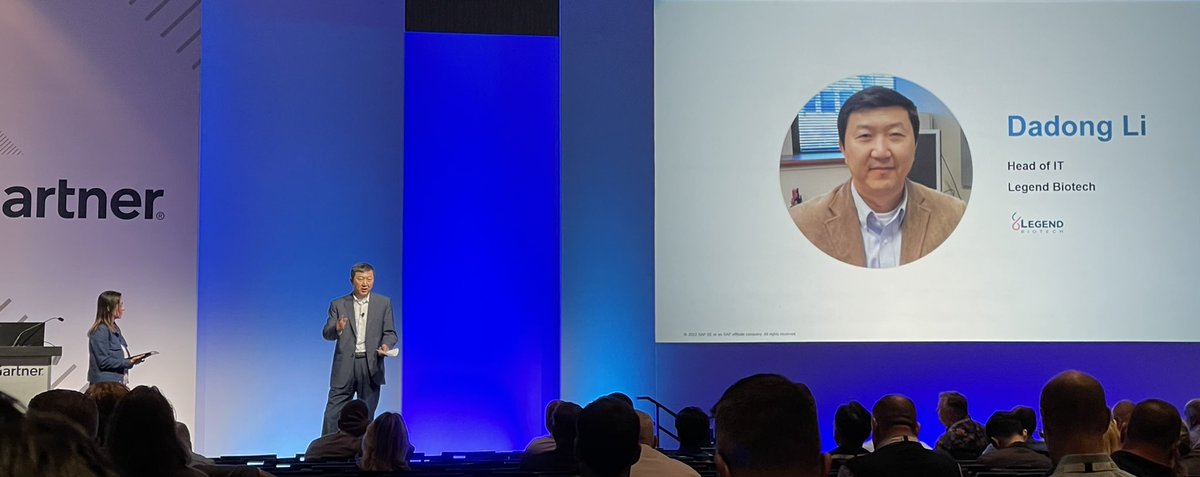 Dadong Li, Legend Biotech's Head of IT, talking about Legend’s amazing efforts with cancer therapies and how they leverage SAP S/4HANA Cloud  #GartnerSYM #S4HANA #CloudERP #Intelligententerprise