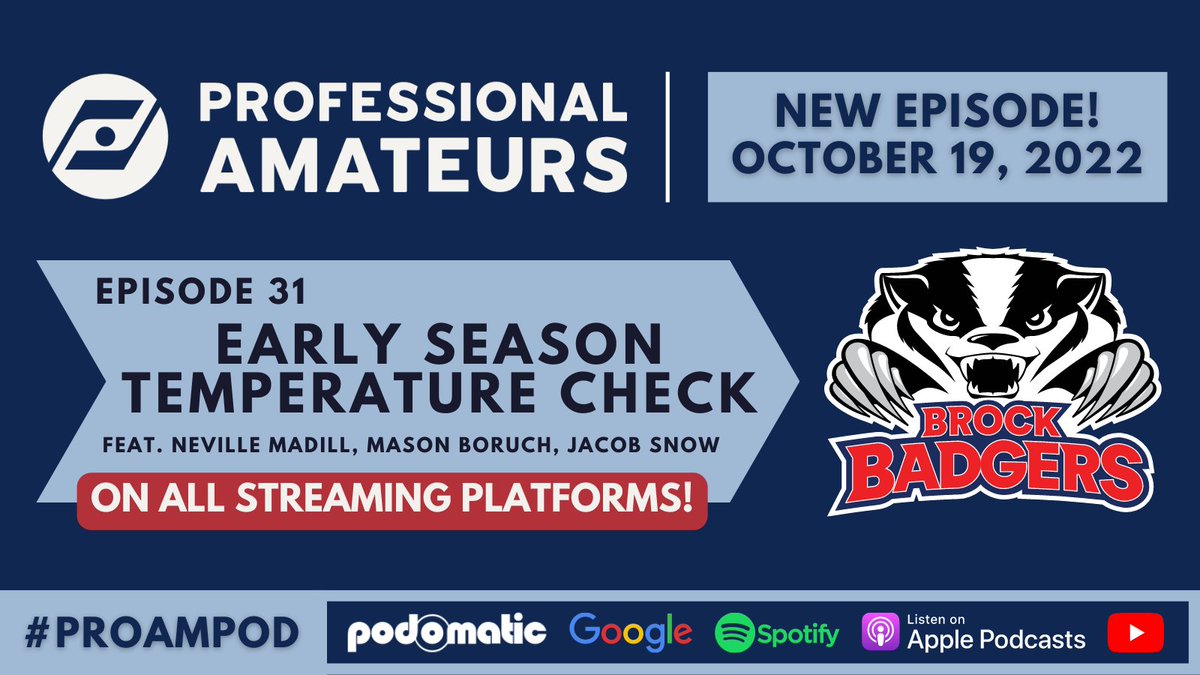 BandWagonHKYPod's tweet photo. #ProAmPod Oct 19, 2022 - Ep. 31

"Early Season Temperature Check" 🏒

Watch on @YouTube!
📺https://t.co/ap2Tssgsli

All Other Channels!
🔗https://t.co/C4eFut9FRi
🎙️@rbhyndman @mitchT43 @JF4227 
ft. @nevillemadill, @snowjacob09 &amp; @MrBruchetta 

#NHL #Podcast #Canucks #Habs #Oilers https://t.co/vnWRjeewjm