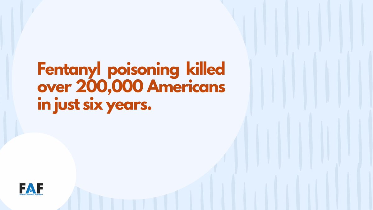 We need to take immediate action to reduce the supply of illicit fentanyl, and to support individuals coping with substance use disorders through evidence-based harm reduction programs! The time to act is now!