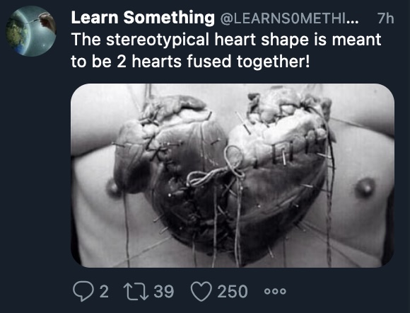 It may be a silphium leaf. Or a butt. Or actual mammal hearts: artandobject.com/news/history-h… —The idea that it's 2 hearts fused together has no real historical precedent and appears to be sourced from some random meme i.redd.it/wsnhllin11821.… #Learns0methLng_ twitter.com/LEARNS0METHlNG…