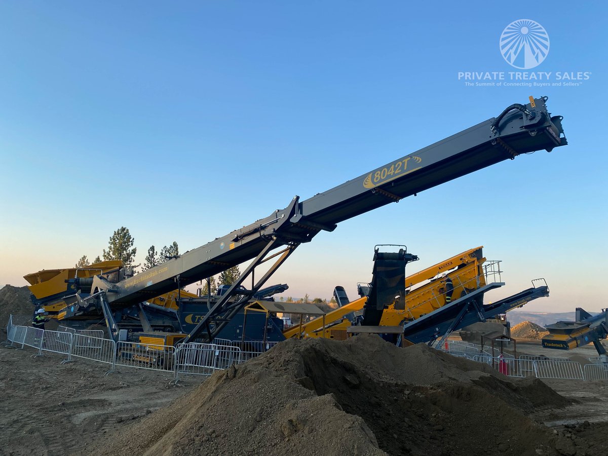 privatetreatys2's tweet image. Another #Tesab job completed and ready to go!
2020 Tesab 8042T #1565
8042T #Trackstack #Conveyor #1565
Hours: 3285
Belt Scales
80 ft. conveyor
42 in. wide belt
Hydraulic fold for transport
Cat C2.2 tier 4 engine
Spray bars
Can find more info at privatetreatysales.com/2022/10/07/202…