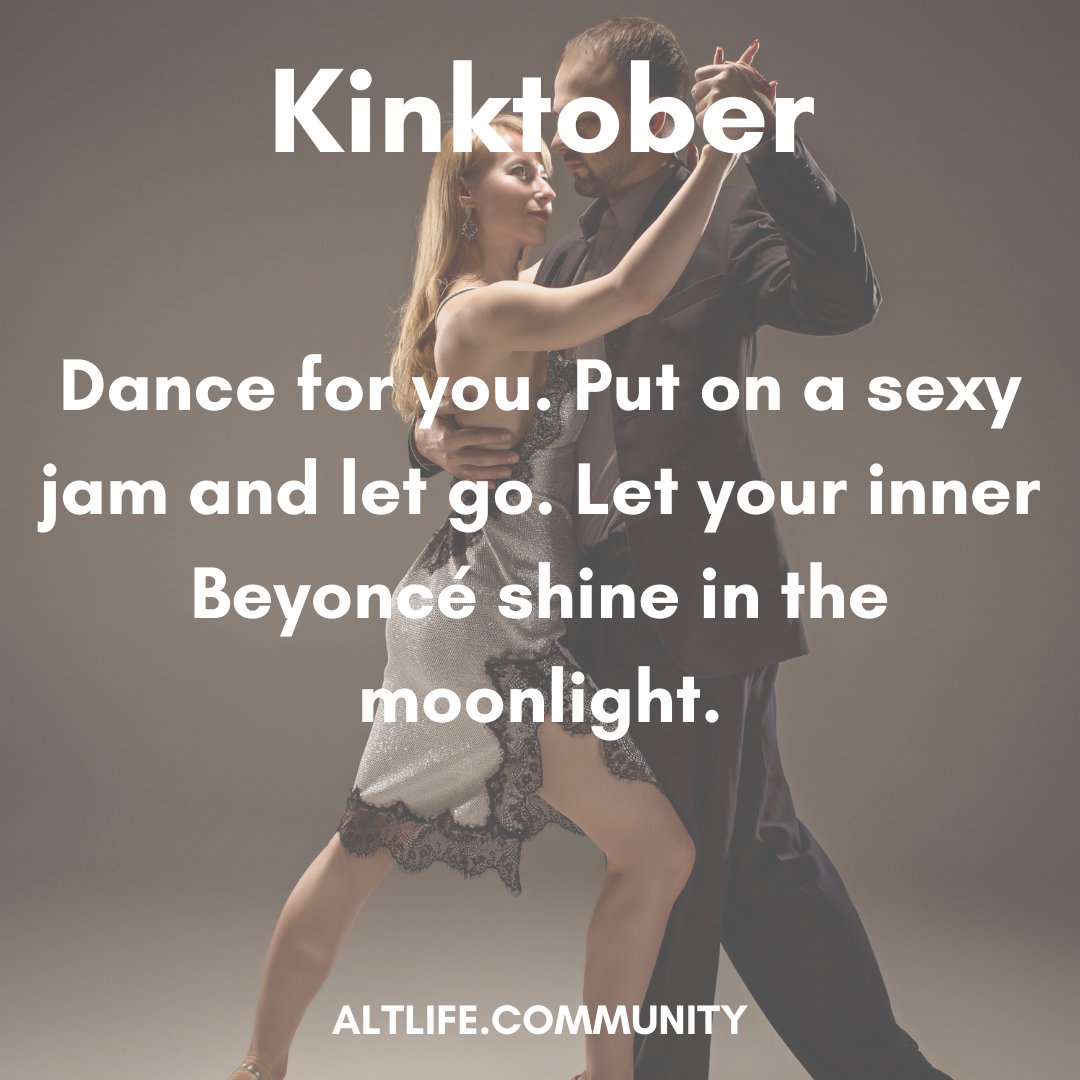 AltLife_Comm's tweet photo. You don't have to be a great dancer. But why not give it a try, even of you end up just laughing and having fun you are still connecting!
#altlifecommunity #kinklife #kinktober #dance #RelationshipAdvice #connection https://t.co/qDFSYVLZ5r