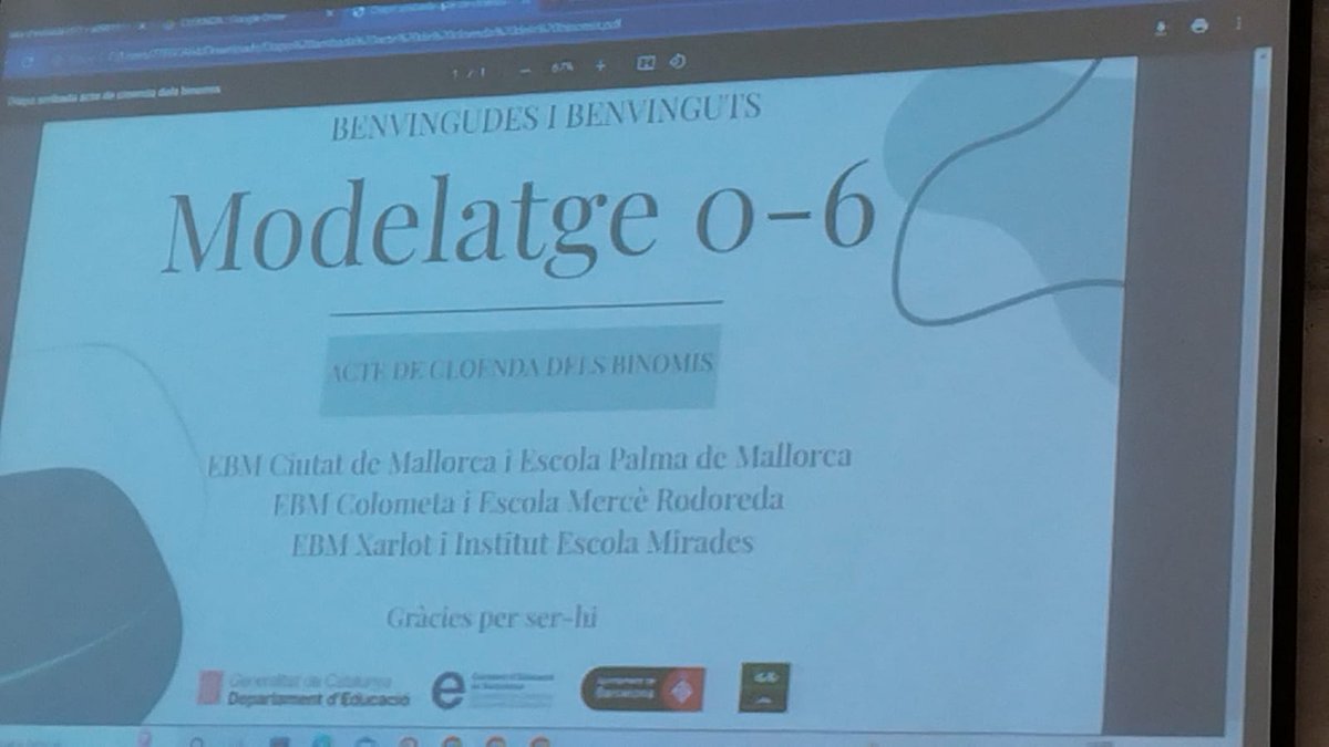 consorciedubcn's tweet photo. 👥 Avui 6 centres s'acomiaden del projecte Modelatge 0-6. 👉🏾Durant 3 anys han estat treballant conjuntament el pas coherent de bressol a escola I3:

✔️@EscMRodoredaBCN i EBM Colometa
✔️Inst @EscolaMirades i EBM Xarlot
✔️@EscolaPalma i EBM Ciutat de Mallorca

@BCNeducadora @ICEUAB https://t.co/dtdh30ansT