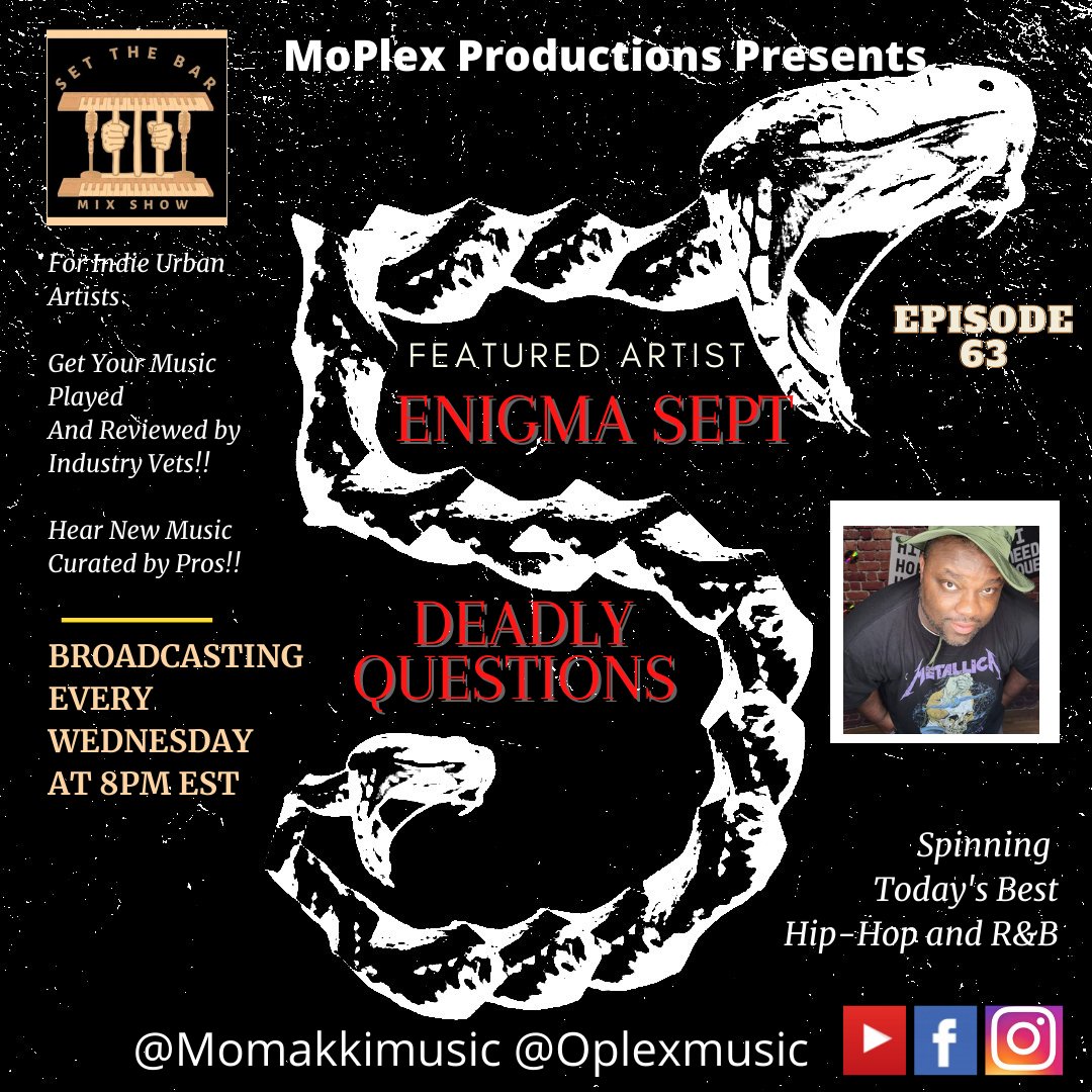 STBMixshow's tweet photo. The homie @enigmasept9 will be on tonight! Don't miss it! 
#Oplexmusic #MoMakki #MOPlex #musicbusiness #indieartist #repost #urbanmusic #Texashiphop #Detroithiphop
#indiehiphop  #urbanmusic #Groundwaves #Oplexmusic.com
#Indieartist #mixshow #Setthebarmixshow
#musicpodcast https://t.co/8yQgbWbs6g