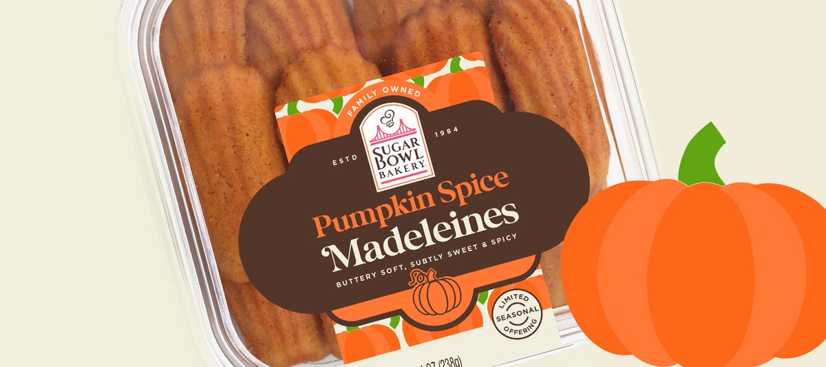 Our seasonal #pumpkinspice  Madeleines are perfect for fall! Are they at your local grocery store? Check here: sugarbowlbakery.com/pages/where-to…
🎯