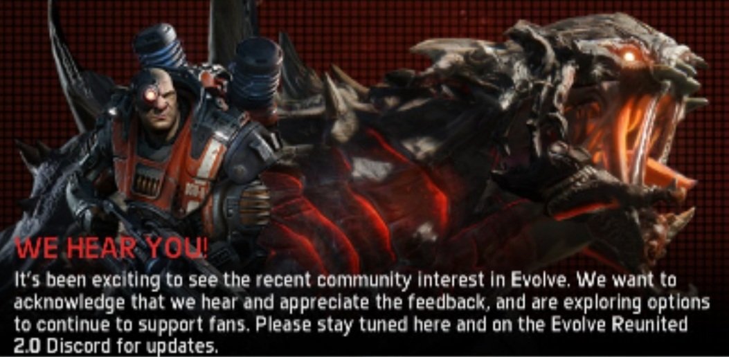 EvolveReignited's tweet photo. EVOLVE NEWS
This information comes from the Evolve 2.0 Reunited Discord server!
#FreeEvolve #EvolveStage2 #EvolveGame https://t.co/rlJpRP0SD8