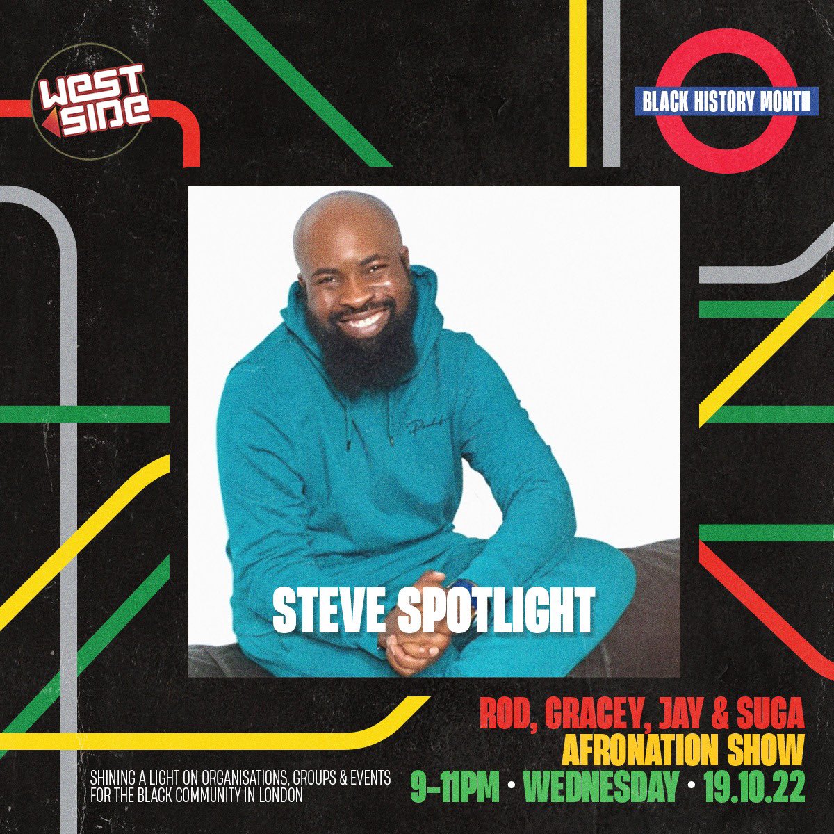 THIS IS WESTSIDE (@thisiswestside) on Twitter photo #BlackHistoryMonth Day 19
Shining a light on groups, organisations and events for the Black community in London
➡️ Steve Spotlight was a digital marketer who ran a business that supported upcoming artists
<a href="/RodRantz/">#AFROBEATS VIBEZ SETTA ♠️</a> <a href="/_graceymae/">gracey mae</a> <a href="/jaykrimzz/">I Ts • K R I M Z Z 🗣🤘🏾</a> <a href="/SugaSpixe/">SugaSpixe</a> <a href="/AfroNationShow/">The #AfroNationShow</a> 9-11pm #BlackHistoryMonth Day 19
Shining a light on groups, organisations and events for the Black community in London
➡️ Steve Spotlight was a digital marketer who ran a business that supported upcoming artists
<a href="/RodRantz/">#AFROBEATS VIBEZ SETTA ♠️</a> <a href="/_graceymae/">gracey mae</a> <a href="/jaykrimzz/">I Ts • K R I M Z Z 🗣🤘🏾</a> <a href="/SugaSpixe/">SugaSpixe</a> <a href="/AfroNationShow/">The #AfroNationShow</a> 9-11pm