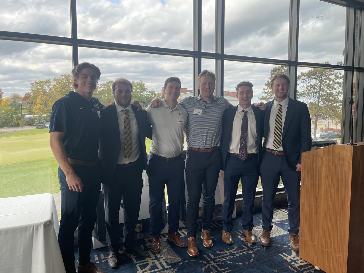 UMichLacrosse's tweet photo. Thankful for our 2022 senior class and yet another successful year-end banquet!

#GoBlue〽️ https://t.co/AFa5CvQCf8