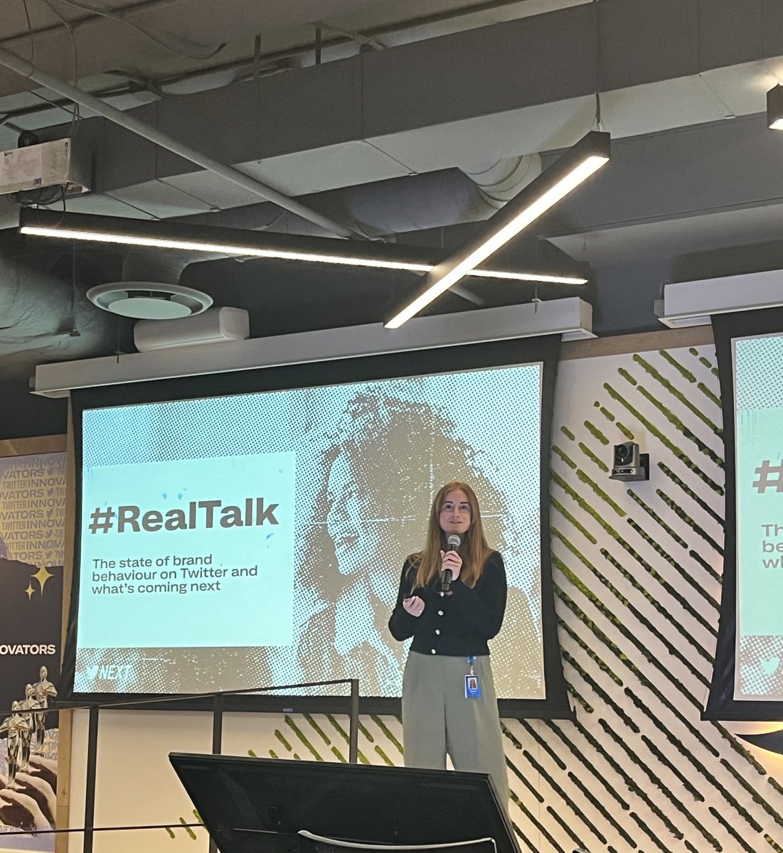 jvberg's tweet photo. A lot of content today but now…REAL TALK with @vkibs as she takes us through how consumers actually feel about brands on Twitter 🤔 #TwitterInnovators https://t.co/ON8F0ImBwq