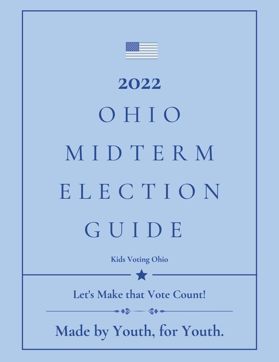 2022 Ohio Midterm Election Guide
Created by youth, for youth
By <a href="/kids_voting_OH/">Kids Voting Ohio</a>
#VoteOhio #Election2022 #KidsVotingOhio
kidsvotingohio.org/2022-election-…