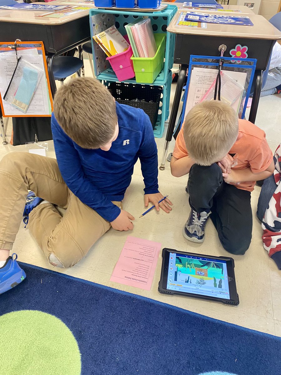 kaelboyer's tweet photo. Always love an afternoon where the Ss can become the coaches! Teaching our 2nd grade buddies how to use PebbleGo Create to communicate their scientific thinking after a science investigation! @coachpongratz @Wmsptwildcats https://t.co/9pKHEYzrjd