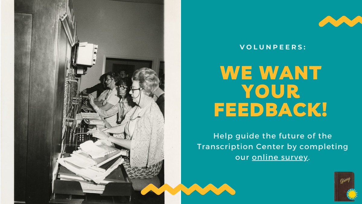 TranscribeSI's tweet photo. Whether you're brand new to Transcription Center or a long-time #volunpeer, you can help our team plan for the future by completing a short survey on your experience! 

Your feedback will guide upcoming tech development, site content, and projects.

https://t.co/w6EWlB1Vc4 https://t.co/FRacRwhMj3