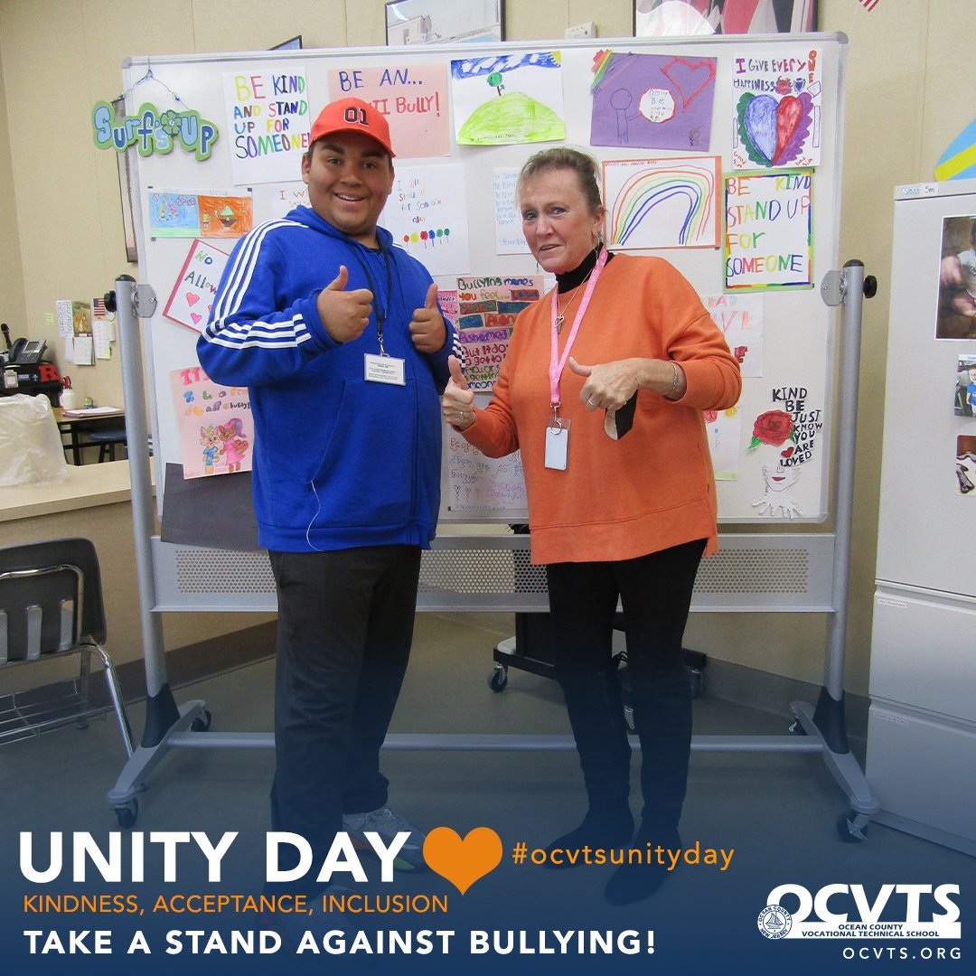 OCVTS's tweet photo. Today is #UnityDay. Our classes at OCVTS are proud to unite for kindness, acceptance and inclusion 🧡 🫶🏼 #ocvtsUnityDay #ocvts https://t.co/X38Z4NvbTJ