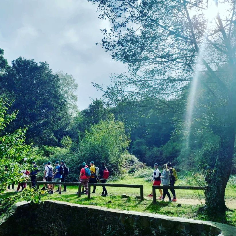 fvo_cat's tweet photo. El grup de #formació de #programaSIOAS, juntament amb el de @associacio.apadis , han fet una jornada de #senderisme a #Dosrius, a l’espai natural del Parc del Montnegre i el Corredor. Com podeu veure, un medi natural de luxe per estirar les cames😉
#disCapacitat #granfamíliaFVO https://t.co/Vlq0Rp9yPK