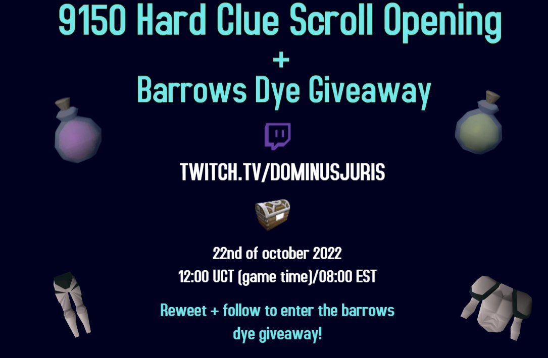 DominusJuris's tweet photo. Opening 9,150 hard caskets on Saturday and giving away a barrows dye. Retweet and follow before the opening to enter into the giveaway! Hoping to see you there on Saturday! https://t.co/BQWEaBbG3v
