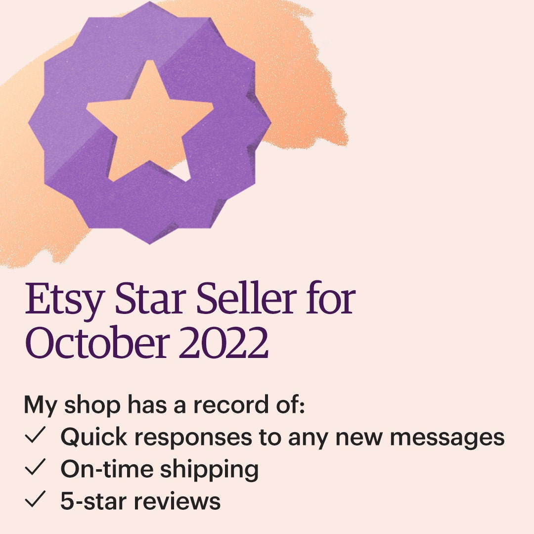 Zany Zak is a Star Seller on Etsy this month! That means you can purchase from my Etsy shop knowing I have a record of providing an excellent customer experience.  etsy.me/3VEfIlw #EtsyStarSeller